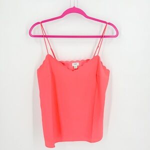 J. Crew Orange Coral Fitted Camisole Top